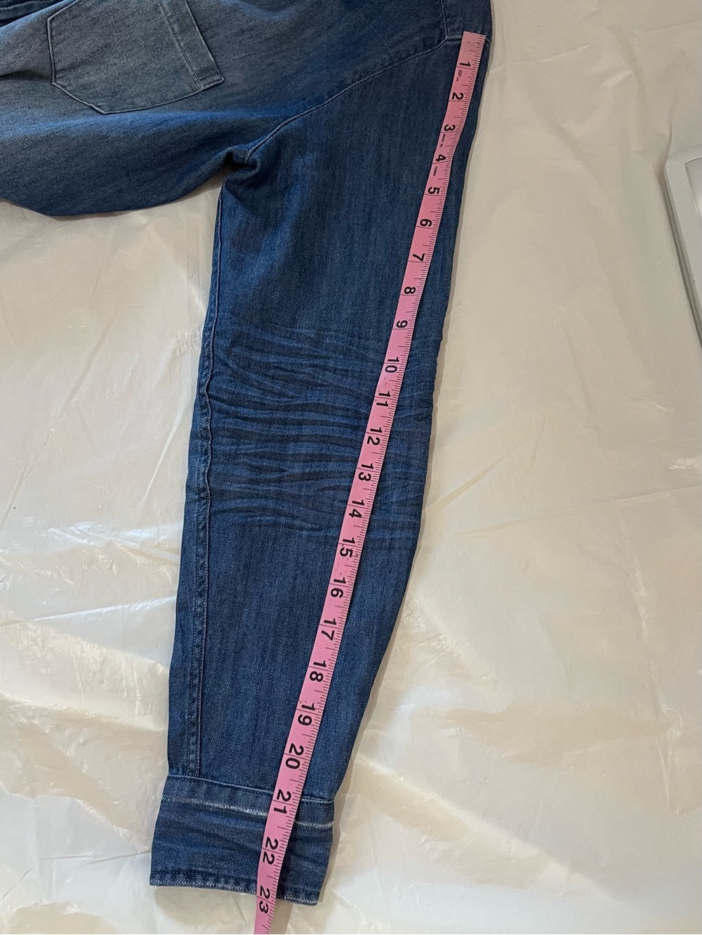 Frank & Eileen Mary Dress Denim Distressed casual Midi Size S - Picture 13 of 13